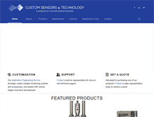 Tablet Screenshot of customsensors.com